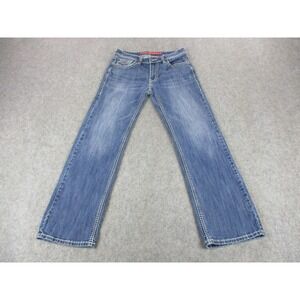 Rock & Roll Cowboy Jeans Mens 30x29* Blue Double Barrel Straight Denim Western